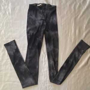 Tie Dye Black & Grey Sheer Leggings